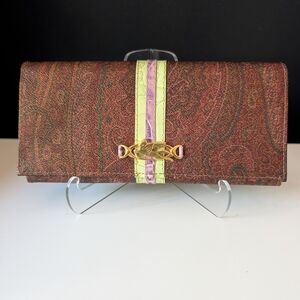 Etro Paisley Long Wallet Made in Italy
